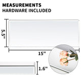 Set of 3 Mirrored Glass Floating Shelves - N/A