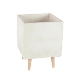 White Light Grey or Grey Fiber Clay Boho Modern Planter Pot (Set of 2) - S/2 15", 18"H