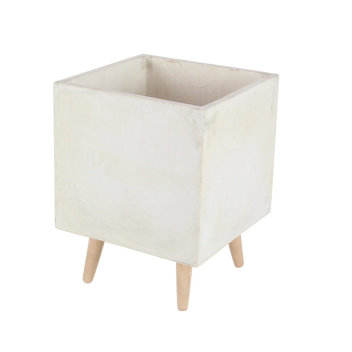 White Light Grey or Grey Fiber Clay Boho Modern Planter Pot (Set of 2) - S/2 15", 18"H