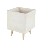 White Light Grey or Grey Fiber Clay Boho Modern Planter Pot (Set of 2) - S/2 15", 18"H