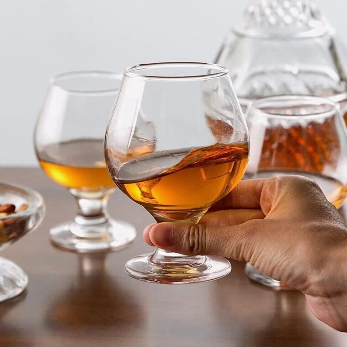 Set of 4 12oz Brandy Snifter Crystal Glasses