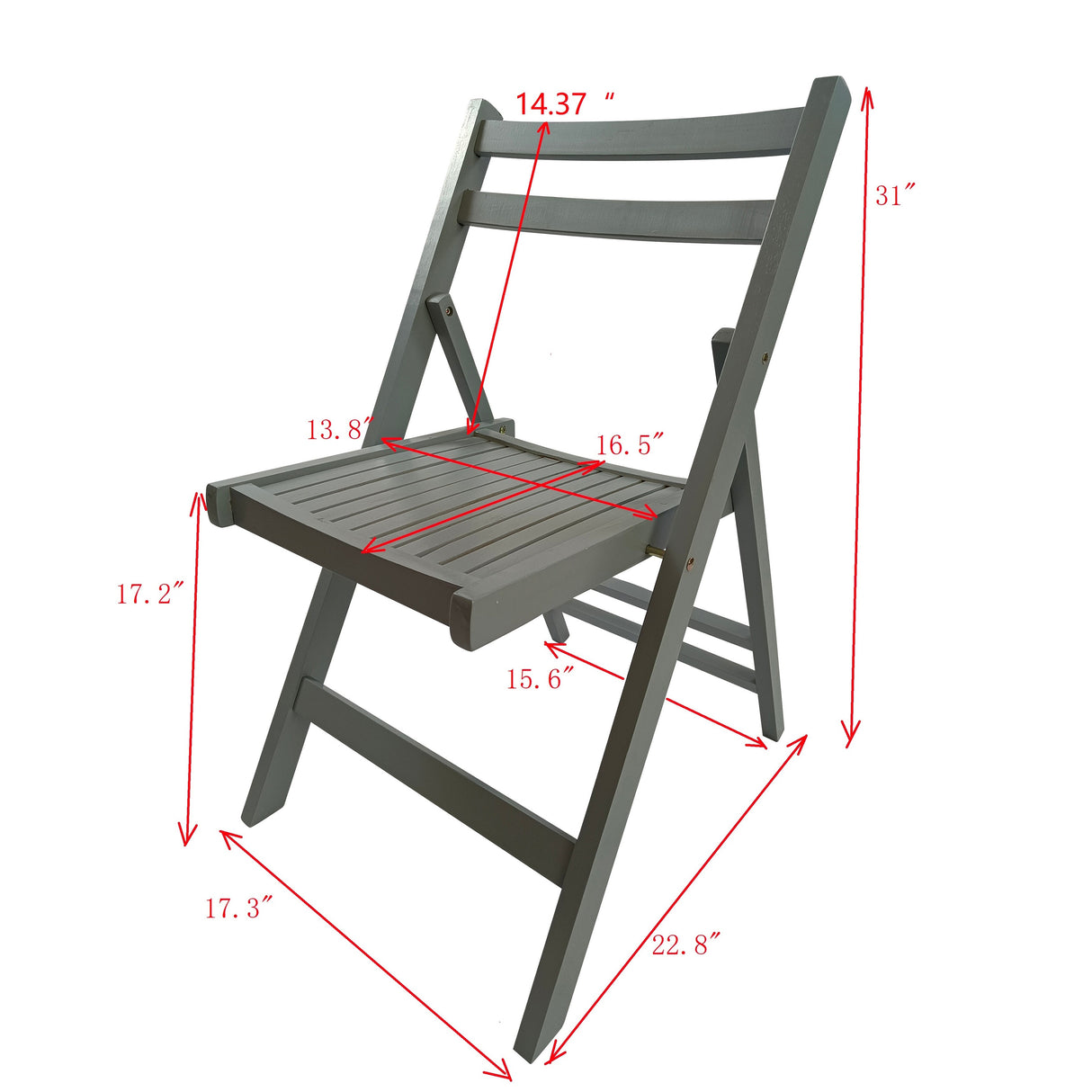 Set of 4 Foldable Wooden Special Event Chairs