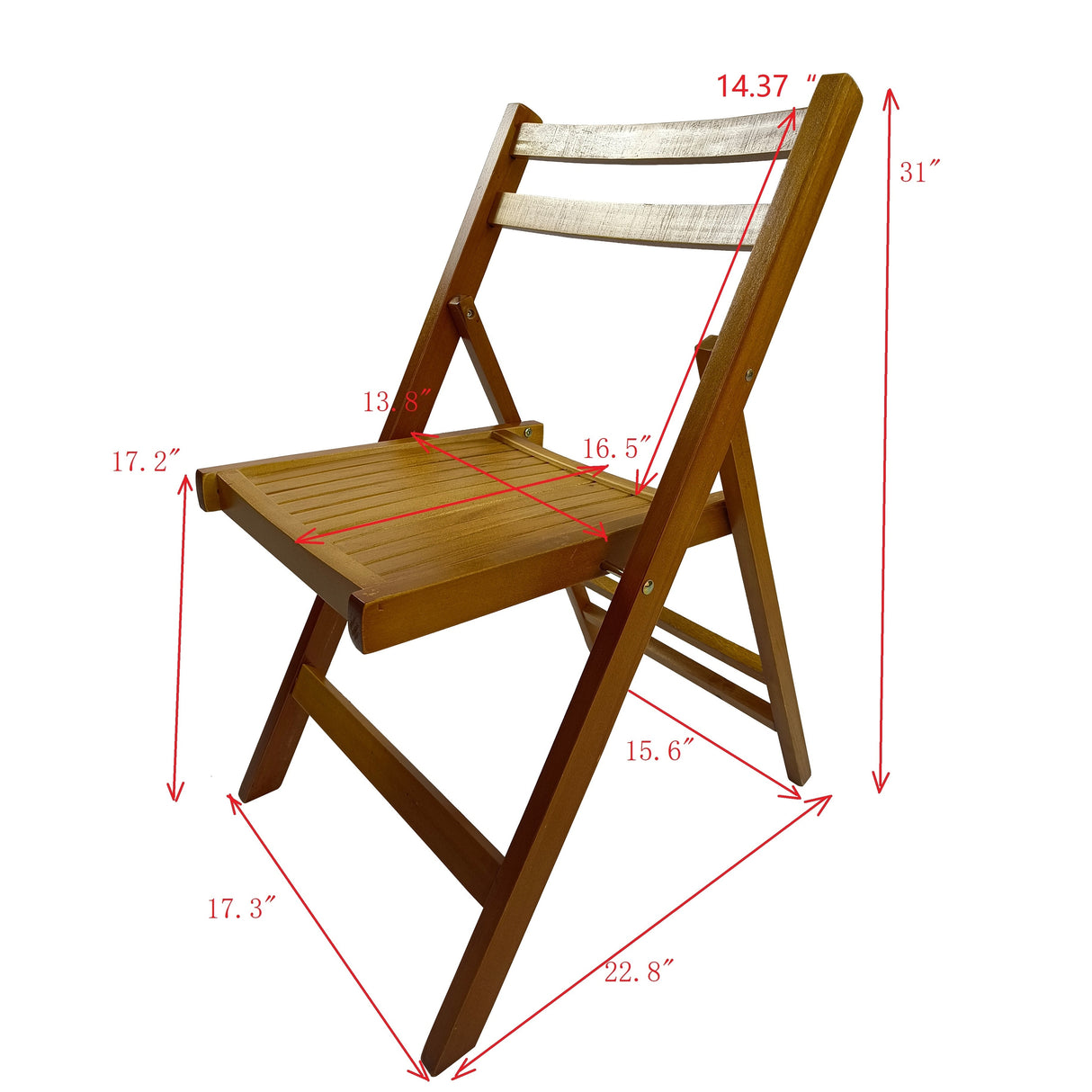 Set of 4 Foldable Wooden Special Event Chairs