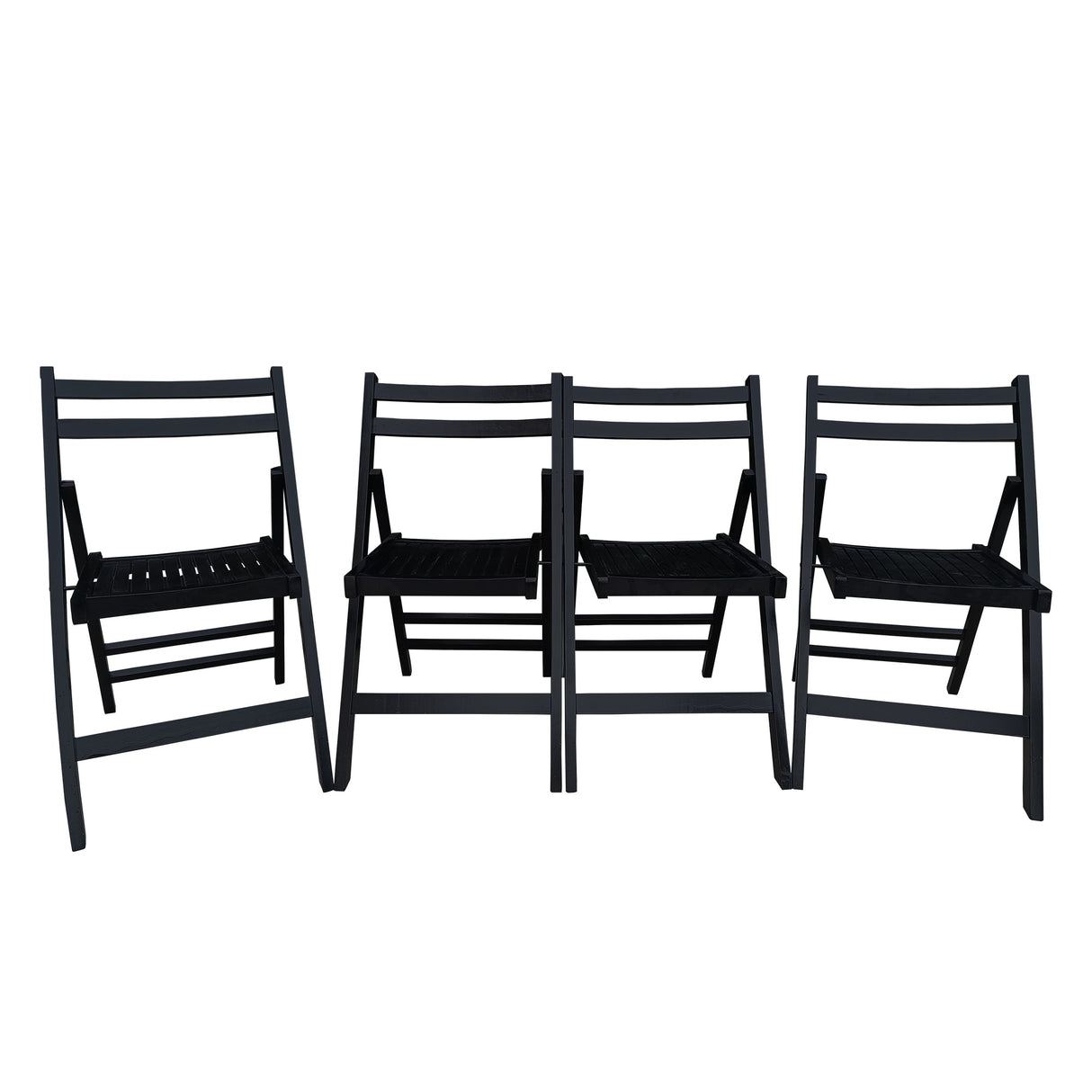 Set of 4 Foldable Wooden Special Event Chairs