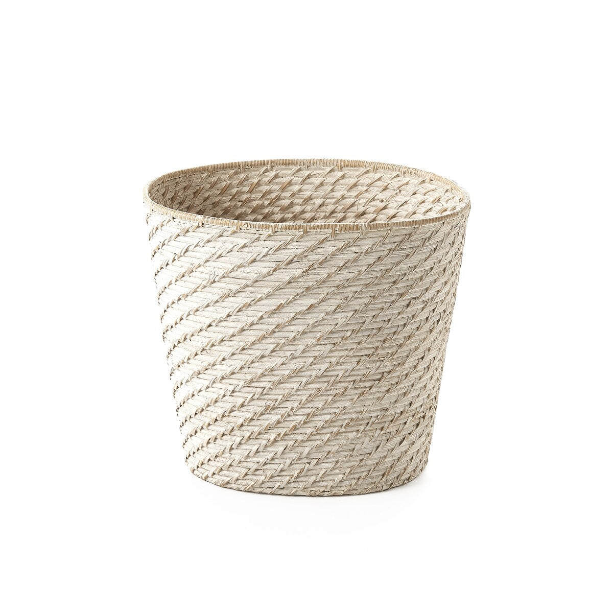 Set of Three Hapao Weave Rattan Bath Storage - White