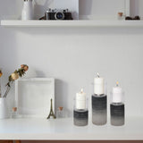 Set of Tree Ombre Gray Candleholders for Tealights