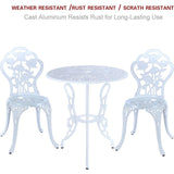 Set,Outdoor Patio Set,Anti-Rust Cast Aluminum Bistro Table Set