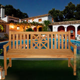 Seven Seas Teak Arizona Teak Wood Outdoor Patio Bench, 5 Foot