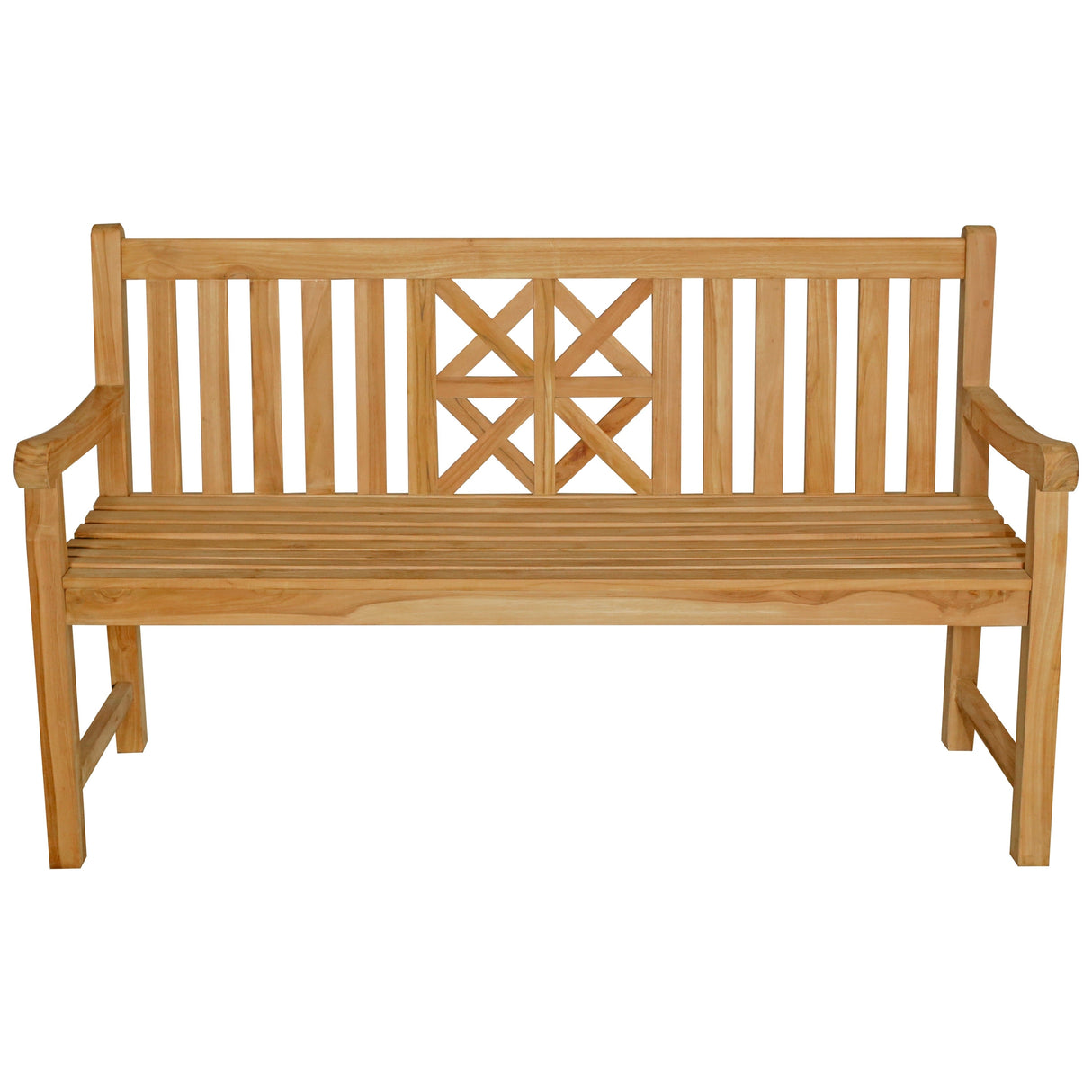 Seven Seas Teak Arizona Teak Wood Outdoor Patio Bench, 5 Foot