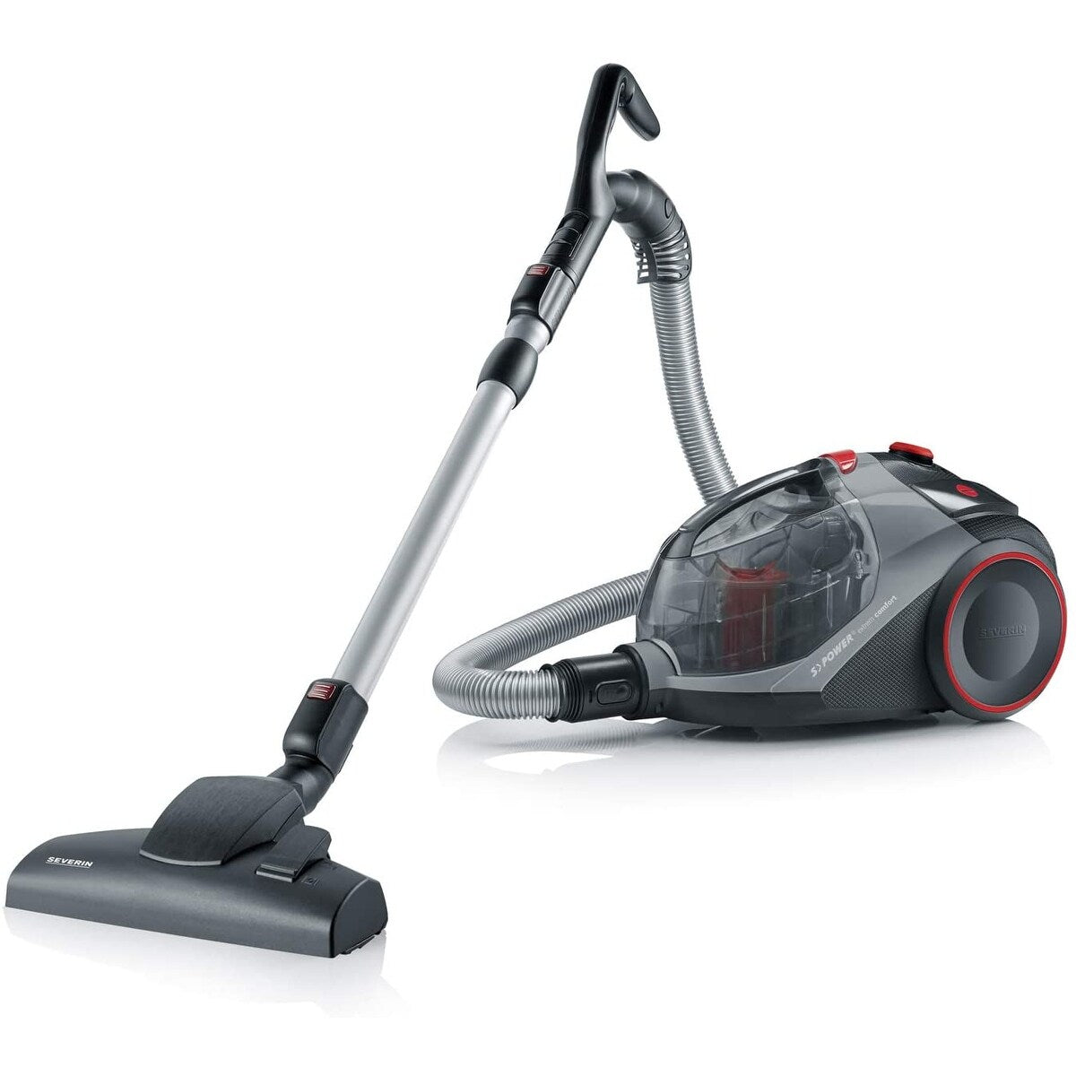 Severin S'Power Extreme Bagless Canister Vacuum Cleaner, Midnight Black