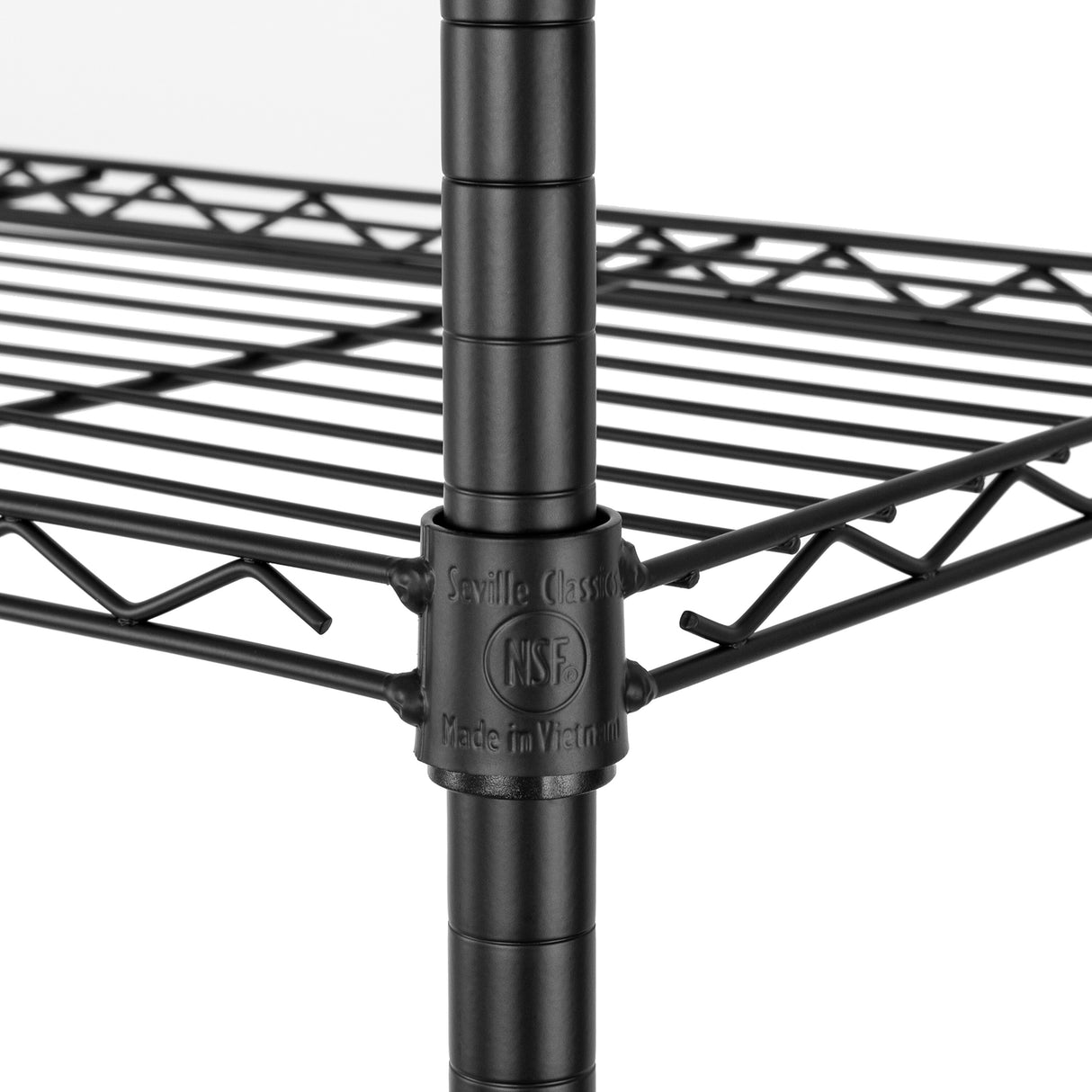 Seville Classics UltraDurable® 5-Tier NSF Steel Wire Shelving, 36" W x 14" D, Black - 36" W x 14" D