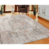 Sevita Patio Medallion Cream Multicolored Indoor Outdoor Rug