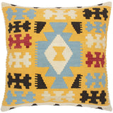 Shabby-Chic Carolann Hand-Woven Turkish Kilim Pillow 21 in. x 22 in.