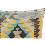 Shabby Chic Liza Hand-Woven Turkish Kilim Throw Pillow 18 in. x 18 in.