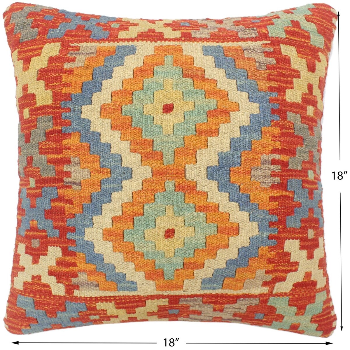 Shabby Chic Turkish Harman Hand Woven Kilim Pillow