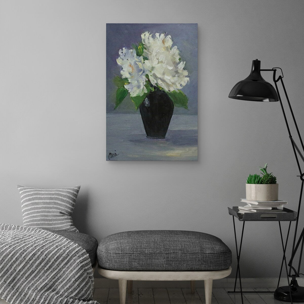 Shades of Grey by Alexi Fine Canvas Art Print