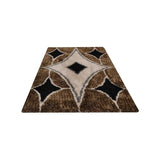 Shaggy Shag Hand Tufted Geometric Polyester Transitional Indian Rug