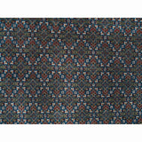 Shahbanu Rugs Aegean Blue 175 KPSI Pure Wool Mahi All Over Fish with Criss Cross Design Hand Knotted Oriental Rug (4'11" x 8'1")