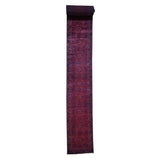 Shahbanu Rugs Afghan Khamyab Silky Wool XL Runner Hand-Knotted Oriental Rug (2'6" x 30'10") - 2'6" x 30'10"