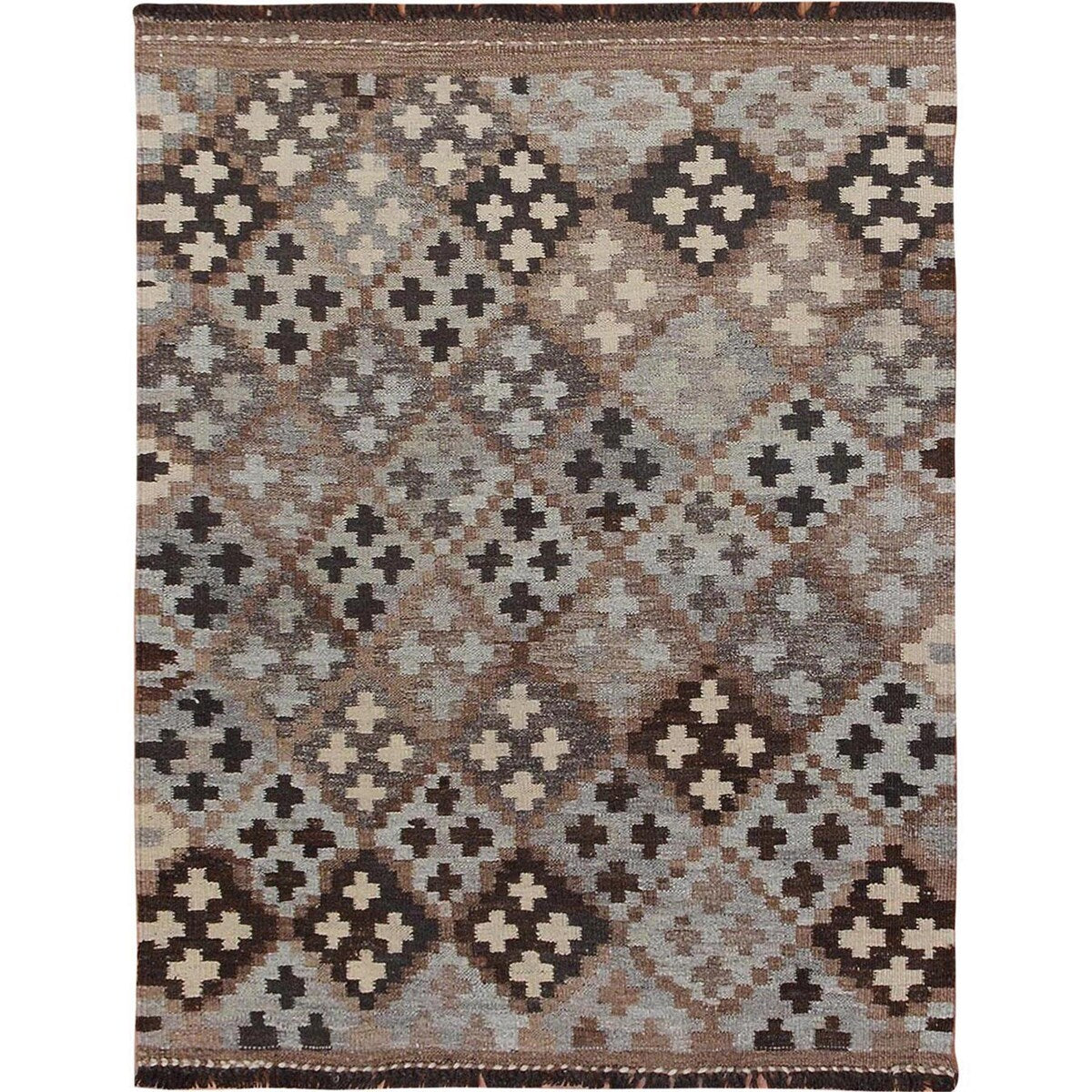 Shahbanu Rugs Afghan Reversible Kilim Vegetable Dyes Pure Wool Hand Woven Oriental Rug (2'10" x 3'9") - 2'10" x 3'9"