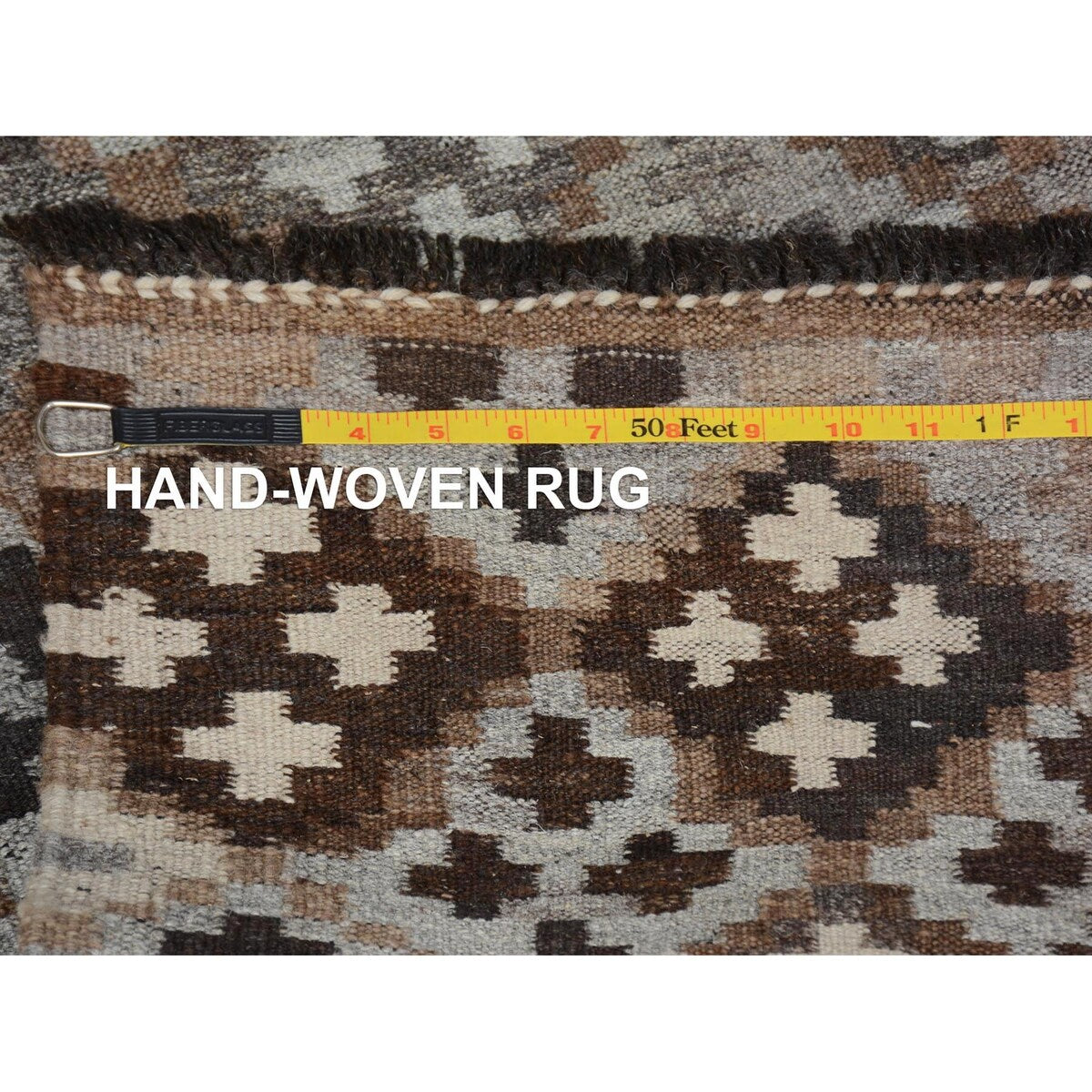 Shahbanu Rugs Afghan Reversible Kilim Vegetable Dyes Pure Wool Hand Woven Oriental Rug (2'10" x 3'9") - 2'10" x 3'9"
