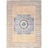 Shahbanu Rugs Almond Brown 14th Century Mamluk Dynasty Pattern 200 KPSI Vegetable Dyes Soft Wool Hand Knotted Rug (9'10"x13'10")