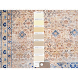 Shahbanu Rugs Almond Brown 14th Century Mamluk Dynasty Pattern 200 KPSI Vegetable Dyes Soft Wool Hand Knotted Rug (9'10"x13'10")