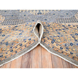Shahbanu Rugs Almond Brown 14th Century Mamluk Dynasty Pattern 200 KPSI Vegetable Dyes Soft Wool Hand Knotted Rug (9'10"x13'10")