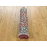 Shahbanu Rugs Antiqued Haji Jalili Re-Creation Hand-Knotted Runner Oriental Rug (2'8" x 9'10") - 2'8" x 9'10"