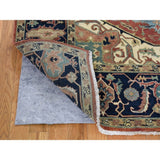 Shahbanu Rugs Antiqued Heriz Re Creation Pure Wool Hand knotted Oriental Rug (5'0" x 7'4") - 5'0" x 7'4"