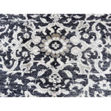 Shahbanu Rugs Black Modern Broken Design Art Silk Hand-Knotted Oriental Rug (5'1" x 7'2") - 5'1" x 7'2"