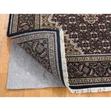 Shahbanu Rugs Black Tabriz Mahi Wool and Silk Hand-Knotted Oriental Rug (4'0" x 6'2") - 4'0" x 6'2"