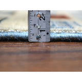 Shahbanu Rugs Blue Gabbeh Kashkuli Pictorial Pure Wool Hand-Knotted Oriental Rug (5'0" x 6'2") - 5'0" x 6'2"