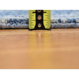 Shahbanu Rugs Blue-Gray Abstract Design Wool and Silk Hand-Knotted Oriental Rug (2'1" x 3'2") - 2'1" x 3'2"