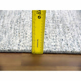 Shahbanu Rugs Blue-Gray, Hand Knotted Undyed Natural Wool Salt and Pepper Design, Thick and Plush, Oriental Rug (10'0" x 14'2")