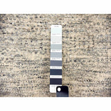 Shahbanu Rugs Blue-Gray, Hand Knotted Undyed Natural Wool Salt and Pepper Design, Thick and Plush, Oriental Rug (10'0" x 14'2")