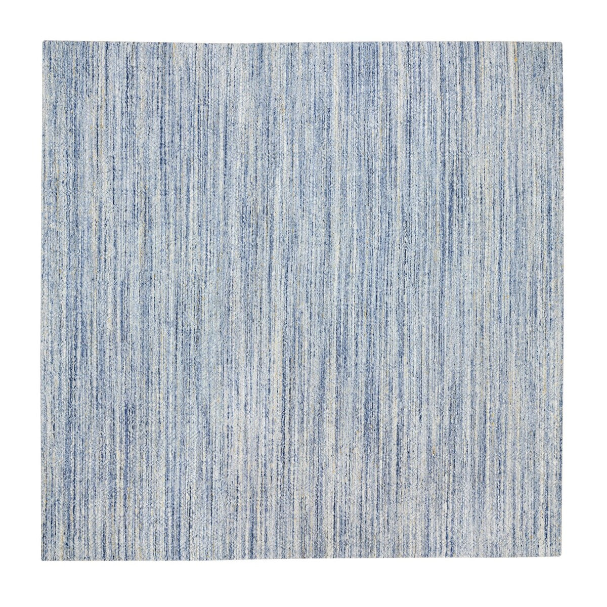 Shahbanu Rugs Blue Variegated Design Hand Loomed Pure Wool Modern Square Oriental Ru (12'0" x 12'0") - 12'0" x 12'0"