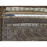 Shahbanu Rugs Brown Vintage Afghan Baluch Natural Colors Hand-Knotted Pure Wool Rug (2'9" x 4'0") - 2'9" x 4'0"
