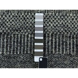 Shahbanu Rugs Cloud Gray Hand Knotted Modern Natural Undyed Wool Tone on Tone Grass Design XL Runner Oriental Rug (2'4"x27'9")