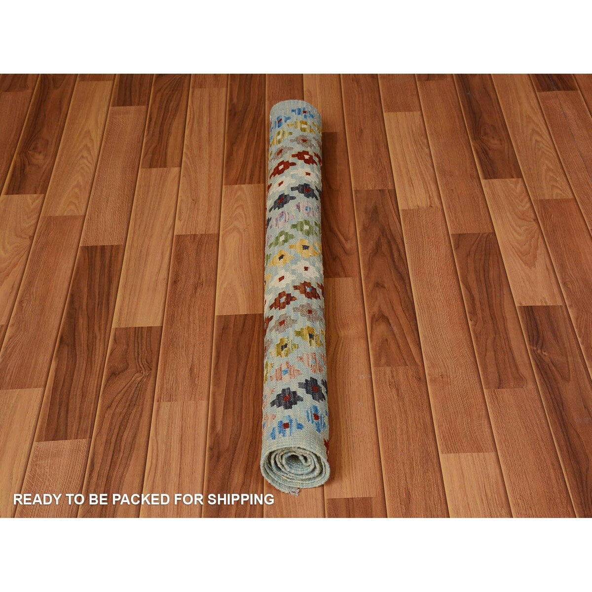 Shahbanu Rugs Colorful Afghan Reversible Kilim Vegetable Dyes Pure Wool Hand Woven Oriental Rug (3'5" x 6'4") - 3'5" x 6'4"