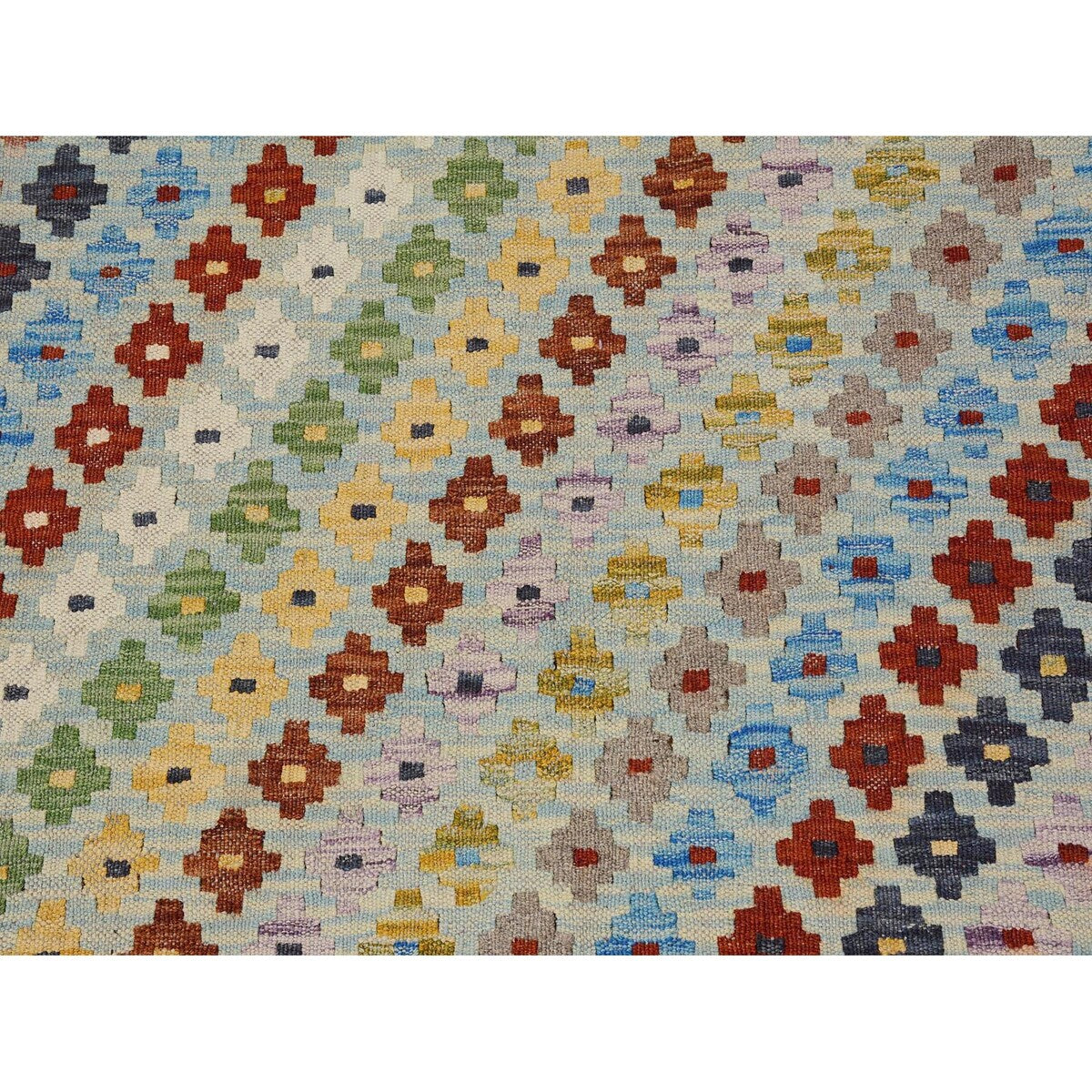 Shahbanu Rugs Colorful Afghan Reversible Kilim Vegetable Dyes Pure Wool Hand Woven Oriental Rug (3'5" x 6'4") - 3'5" x 6'4"