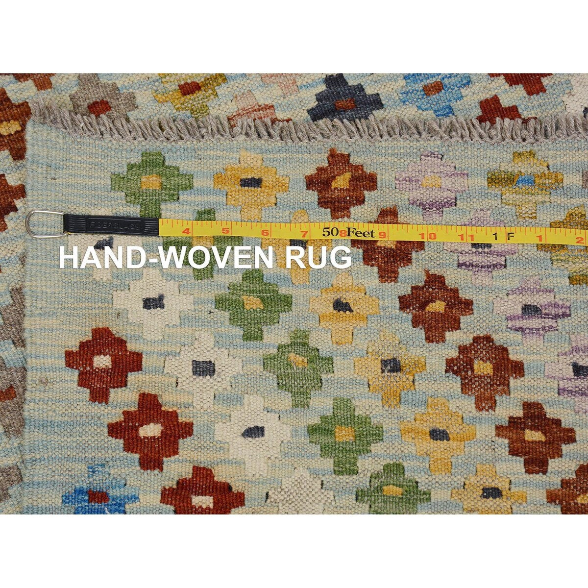 Shahbanu Rugs Colorful Afghan Reversible Kilim Vegetable Dyes Pure Wool Hand Woven Oriental Rug (3'5" x 6'4") - 3'5" x 6'4"