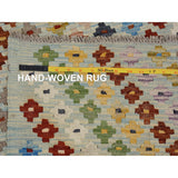Shahbanu Rugs Colorful Afghan Reversible Kilim Vegetable Dyes Pure Wool Hand Woven Oriental Rug (3'5" x 6'4") - 3'5" x 6'4"