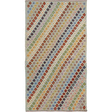 Shahbanu Rugs Colorful Afghan Reversible Kilim Vegetable Dyes Pure Wool Hand Woven Oriental Rug (3'5" x 6'4") - 3'5" x 6'4"