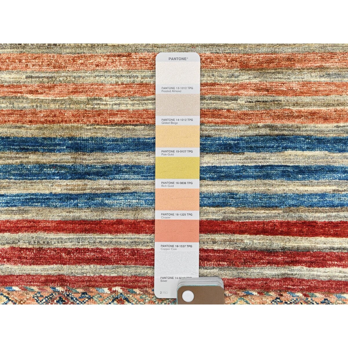 Shahbanu Rugs Colorful Afghan Super Kazak with Khorjin Design Natural Dyes Pure Wool Hand Knotted Oriental Rug (8'10" x 11'3")