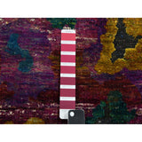 Shahbanu Rugs Colorful, Modern All Over Design, Sari Silk Hand Knotted, Oriental Rug (10'0" x 14'0") - 10'0" x 14'0"