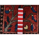 Shahbanu Rugs Crimson Red, Baktiarjoon Block Garden Design, Hand Knotted, Pure Wool, Oriental Rug (5'1"x10') - 5'1" x 10'