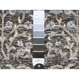 Shahbanu Rugs Cypress Tree Design Silk with Oxidized Wool Round Hand-Knotted Rug (6'0" x 6'0") - 6'0" x 6'0"