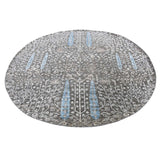 Shahbanu Rugs Cypress Tree Design Silk with Oxidized Wool Round Hand-Knotted Rug (6'0" x 6'0") - 6'0" x 6'0"