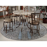 Shahbanu Rugs Cypress Tree Design Silk with Oxidized Wool Round Hand-Knotted Rug (6'0" x 6'0") - 6'0" x 6'0"